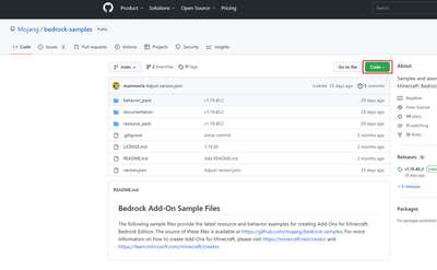 アドオンのサンプルを用意する