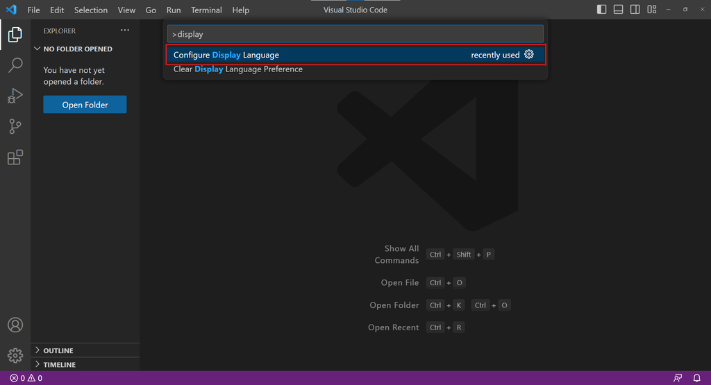 Configure Display Language